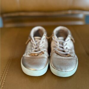 Freshly Picked Kids Moccasins in Rose Gold